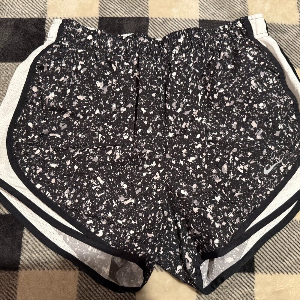 Nike Black, Gray, and White Women's Athletic Shorts